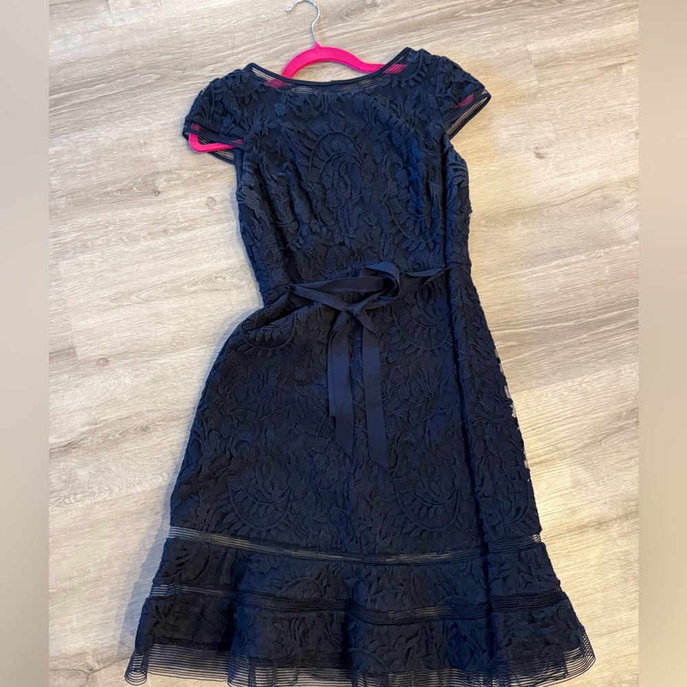 adrianna papell navy dress cap sleeve